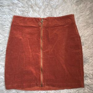forever21 burnt orange skirt